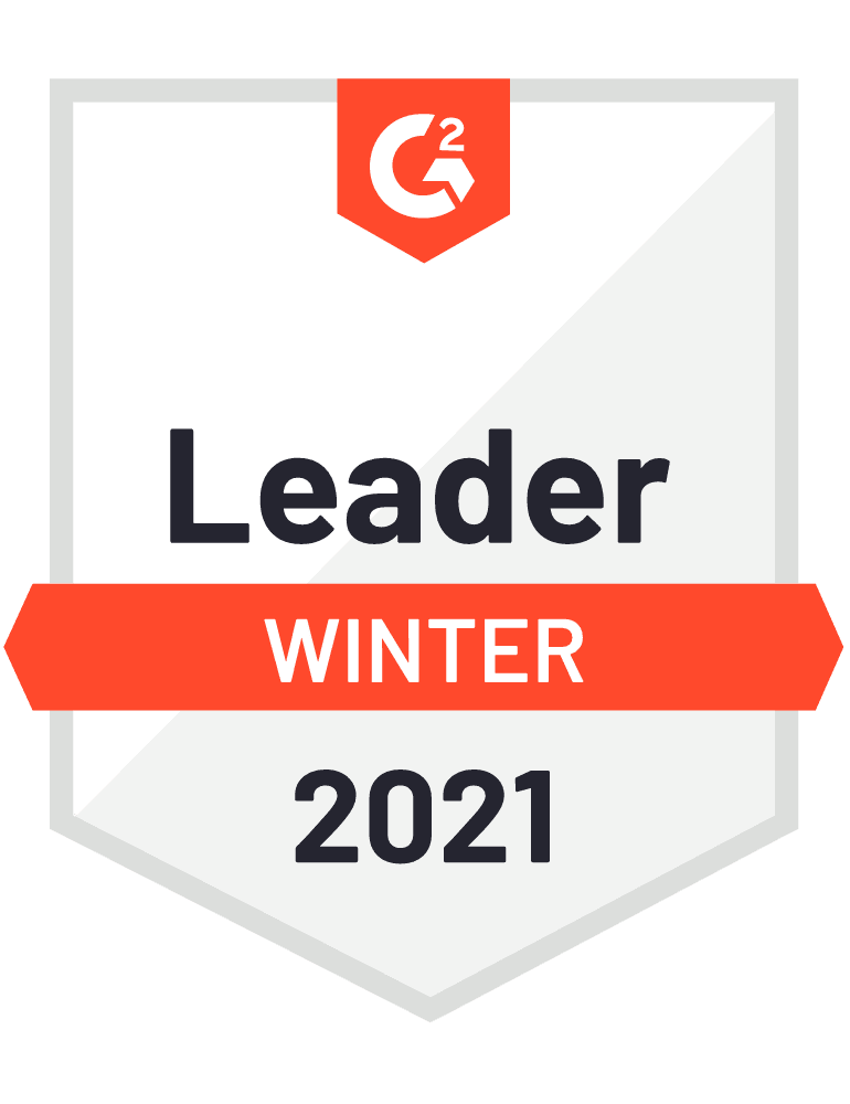 G2 badge: Leader Winter 2021